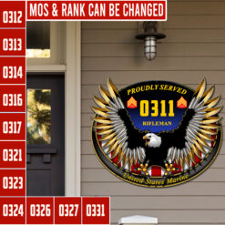 Marine Mos, W 4 Marines Chief Warrant Officer 4 - Cut Metal Sign 14x14 Inch