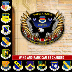 Air Force Wing, E 8 Air Force First Sergeant - Cut Metal Sign 8x8 Inch