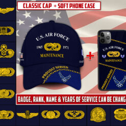 Air Force Badge Combo Classic Cap + Soft Phone Case