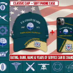 Coast Guard Rating Combo Classic Cap + Soft Phone Case