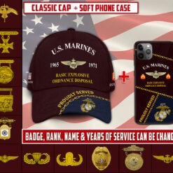 Marine Badge Combo Classic Cap + Soft Phone Case