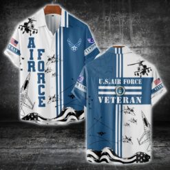 US Air Force , No One Fights Alone - Short Sleeve Button Shirt