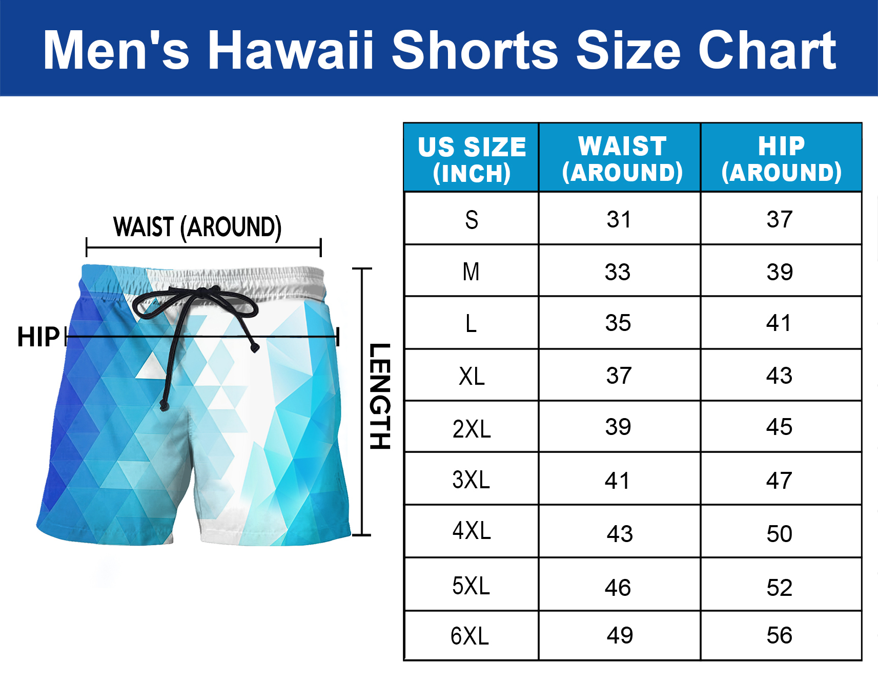 Size chart for cap