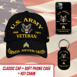 US Army Combo Classic Cap + Soft Phone Case + Keychain