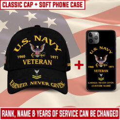US Navy Combo Classic Cap + Soft Phone Case