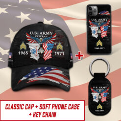 US Army Combo Classic Cap + Soft Phone Case + Keychain