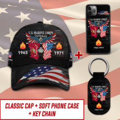US Marine Corps Combo Classic Cap + Soft Phone Case + Keychain