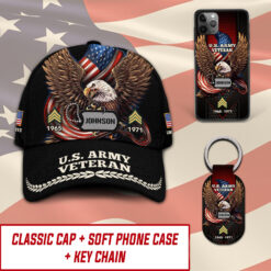 US Army Combo Classic Cap + Soft Phone Case + Keychain