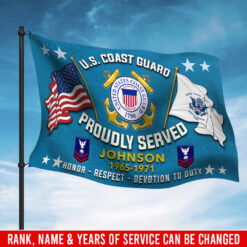US Coast Guard, E 8 Gold - Flying Flag 2×3 Feet(60×90 Cm)