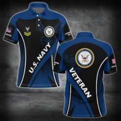 US Navy, E 3 Blue - Polo Shirt