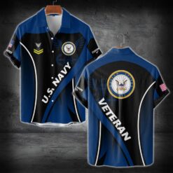 US Navy, E 3 Blue - Short Sleeve Button Shirt