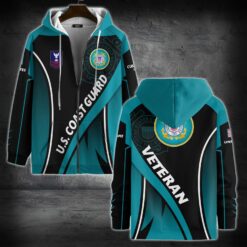US Coast Guard, E 2 Blue - Zip Hoodie