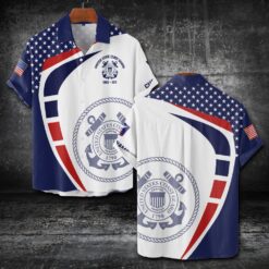 US Coast Guard, E 5 Red - Short Sleeve Button Shirt