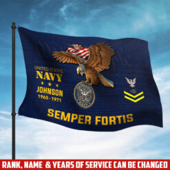 US Navy, E 5 Gold - Flying Flag 3×5 Feet(90×150 Cm)