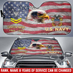 US Navy, E 3 Blue - Car Sun Shade
