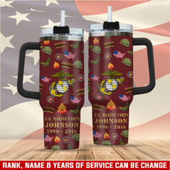 US Marine Corps, Thank a Veteran - Stainless Steel Tumbler 40oz