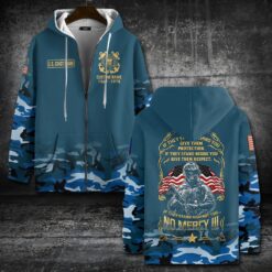 US Coast Guard, E 2 White - Zip Hoodie