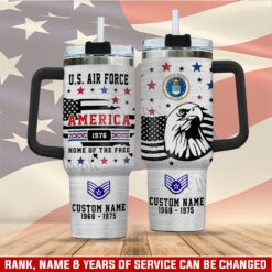 US Air Force , E 2 Air Force Airman - Stainless Steel Tumbler 40oz
