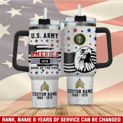 US Army, Proud Veteran - Stainless Steel Tumbler 40oz