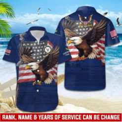 US Navy, E 7 Red - Hawaii Shirt