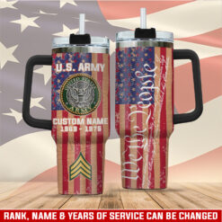 US Army, E 3 Army Private First Class - Stainless Steel Tumbler 40oz