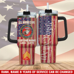 US Marine Corps, E 3 Marines Lance Corporal - Stainless Steel Tumbler 40oz
