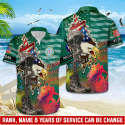 US Coast Guard, E 4 Red - Hawaii Shirt