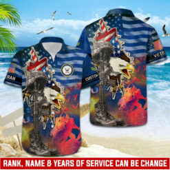 US Navy, E 6 Red - Hawaii Shirt