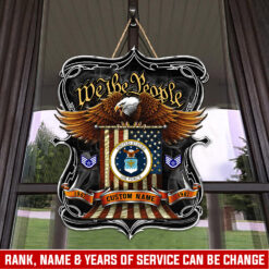 US Air Force, We Own The Sky - 2 Layers Wooden Sign 8x8in