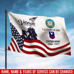 US Coast Guard, E 4 Gold - Flying Flag 3×5 Feet(90×150 Cm)