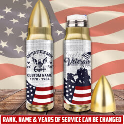 US Navy, E 4 Gold - Bullet Tumbler 32oz