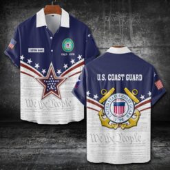 US Coast Guard, E 2 Blue - Short Sleeve Button Shirt