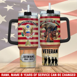 US Army, E 3 Army Private First Class - Stainless Steel Tumbler 40oz