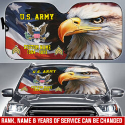 US Army, E 7 Army Master Specialist - Car Sun Shade