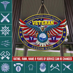 Coast Guard Rating - 2 Layers Wooden Sign 18x18in