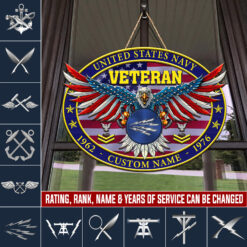 Navy Rating - 2 Layers Wooden Sign 18x18in