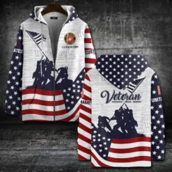 US Marine Corps, Land Of The Free, Because Of The Brave - Zip Hoodie