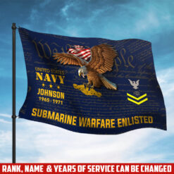 Navy Badge, E 3 Blue - Flying Flag 3×5 Feet(90×150 Cm)