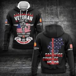 US Marine Corps, Land Of The Free, Because Of The Brave - Hoodie