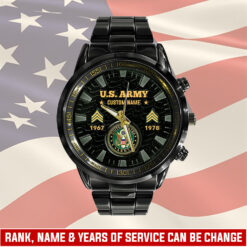 US Army, W 2 Army Chief Warrant Officer 2 - Black Stainless Steel Watch