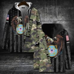 US Coast Guard, E 9 Gold - Zip Hoodie