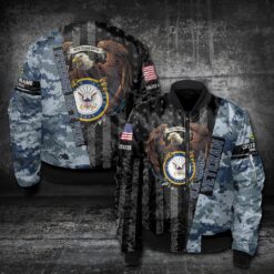 US Navy, Proud Veteran - Bomber Jacket