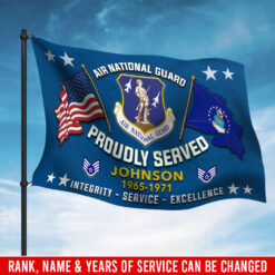 Air National Guard, E 4 Air Force Sergeant - Flying Flag 3×5 Feet(90×150 Cm)