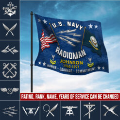 Navy Rating, E 8 Gold - Flying Flag 3×5 Feet(90×150 Cm)