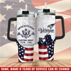 US Army, E 6 Army Staff Sergeant - Stainless Steel Tumbler 40oz