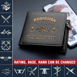 Navy Rating, Land Of The Free, Because Of The Brave - Man Wallet