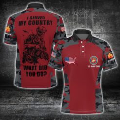 US Marine Corps, Land Of The Free, Because Of The Brave - Polo Shirt