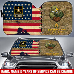 US Army, O 2 Army First Lieutenant - Car Sun Shade