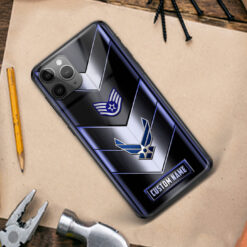 US Air Force, Service Before Self - Premium Glass Phone Case