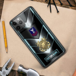 US Coast Guard, E 3 Blue - Premium Glass Phone Case